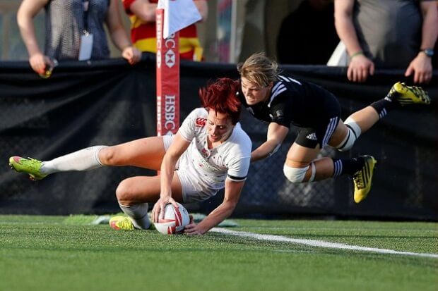 Joanne Watmore scores to clinch game - Photo credit World Rugby