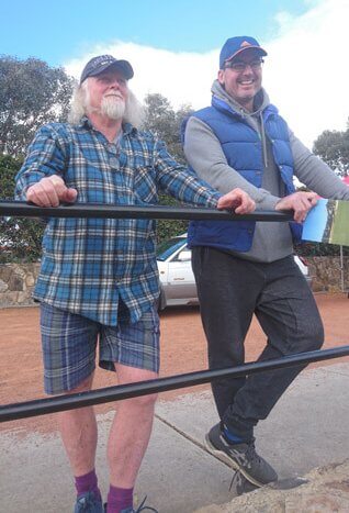 Laurie Fisher and Dan Mckellar watch on as the Vikings take on Qld Country