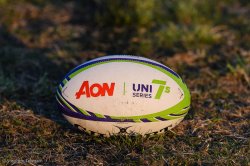 Stock Photo of AON Uni7s rugby ball