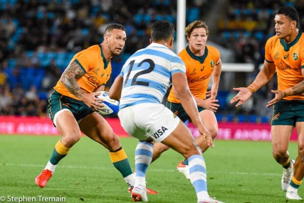 Quade Cooper looks for a gap